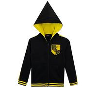 Harry Potter Pointue Hufflepuff Sweat à Capuche avec Capuche Pointue Noir 8-9 Ans