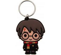 Harry Potter - Porte-clés en caoutchouc "Chibi" PM2529 (taille unique) (Marron/couleur crème)
