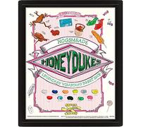 Harry Potter - Poster encadré HONEYDUKES (Taille unique) (Rose/Vert/Blanc)