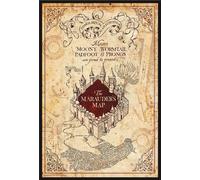 Harry Potter - Poster - Marauders Map + cadre amovible, Shinsuke® Maxi plastique noir, vitre acrylique