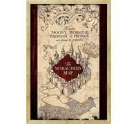 Harry Potter - Poster - The Marauders Map + cadre amovible, Shinsuke® Maxi MDF hêtre, vitre acrylique