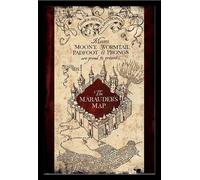 Harry Potter - Poster - The Marauders Map + cadre amovible, Shinsuke® Maxi MDF noir, vitre acrylique