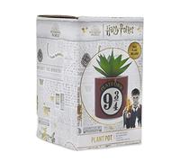 Harry Potter Pot de fleurs avec fausse plante 11,7 cm - Plateforme 9 3/4 - Pot de fleurs d'intérieur - Petit pot de fleurs décoratif