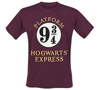 HARRY POTTER Poudlard Express Homme T-Shirt Manches Courtes Rouge L