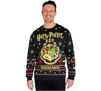 Harry Potter Pull Homme Hiver M -2XL, Sweat Noël Chaud, Sweatshirt Cosy Léger Durable Chaud Automne, Cadeau pour Hommes (M, Navy)