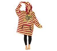 Harry Potter Pull Plaid Femme Homme - Sweat Oversized en Polaire (Rouge, Taille Unique)