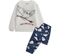 Harry Potter - Pyjama avec pantalon long pour fille NS8650 (152-158) (Blanc/Bleu)