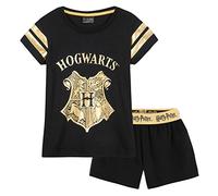 Harry Potter Pyjama Fille - Ensemble de Pyjama Short - Pyjama Court Fille 7-14 Ans (Noir, 13-14 Ans)
