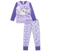 Harry Potter Pyjama pour filles Hedwig Poudlard - Ensemble de vêtements de nuit à manches longues et bas à revers - Pour enfants de 6 à 13 ans, violet, 10-11 ans