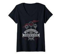 Harry Potter Quidditch At Hogwarts T-Shirt avec Col en V