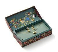 Harry Potter Coffret cadeau Quidditch avec collier et boucles d'oreilles Vif d'or, taille unique, Zinc, Pas de gemme