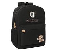 HARRY POTTER Sac à dos scolaire adaptable au chariot, idéal pour les enfants de différents âges, confortable et polyvalent, qualité et résistance, 32 x 14 x 43 cm, Noir, Noir, Estándar, Décontracté