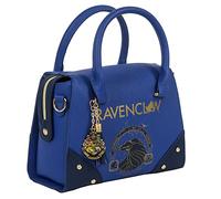 Harry Potter Sac à main à bandoulière en cuir synthétique pour femme Motif Serdaigle Bleu et doré, Bleu/doré, Approx 27cm x 13cm x 23cm