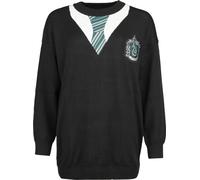 Harry Potter Serpentard Femme Pull tricoté Noir XL 55% Polyacrylique, 45% Coton Large