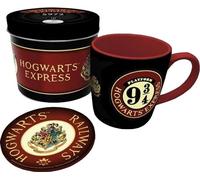 Harry Potter - Set cadeau "Platform Nine and Three Quarters", armoiries de Poudlard BS3831 (taille unique) (Noir/Rouge)
