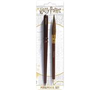 Harry Potter - Set de stylos à bille, baguette magique et balai pack de 2 PM1141 (taille unique) (Marron/Noir)