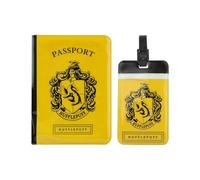 Harry Potter - Set Étiquette De Bagage & Étui Pour Carte De Transport Hufflepuff