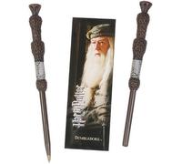 The Noble Collection Harry Potter Albus Dumbledore Wand Pen and Bookmark - 9in (23cm) Stationery Pack - Officially Licensed Film Set Movie Props Wand Gifts