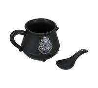 Harry Potter Set Tasse, Cuillère & Emporte-pièce Officiellement Licencié, Petit Déjeuner Original pour Fans, Déguisement Œufs Coques, Emporte-pièce en Forme d'Éclair