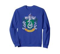 Harry Potter Slytherin House Crest Sweatshirt, Unisexe pour Adultes, Bleu Royal, XXL