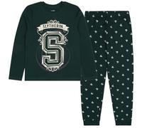 Harry Potter Slytherin Pyjama deux pièces à manches longues pour garçons, vert 9-10 ans