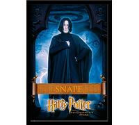 Harry Potter - Snape - Poster cinéma - Taille 61 x 91,5 cm + cadre amovible Shinsuke® Maxi MDF noir, disque acrylique