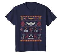 Harry Potter Stitched Theme T-Shirt, Enfant, Bleu Marine, 4 Ans