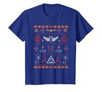 Harry Potter Stitched Theme T-Shirt, Enfant, Bleu Royal, 3 Ans