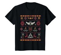 Harry Potter Stitched Theme T-Shirt, Enfant, Noir, 3 Ans