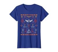 Harry Potter Stitched Theme T-Shirt, Femme, Bleu Royal, S