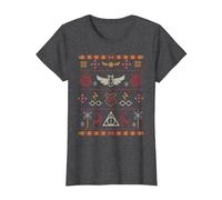 Harry Potter Stitched Theme T-Shirt, Femme, Chiné Foncé, XL