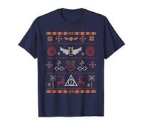 Harry Potter Stitched Theme T-Shirt, Homme, Bleu Marine, L