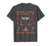 Harry Potter Stitched Theme T-Shirt, Homme, Chiné Foncé, S
