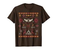 Harry Potter Stitched Theme T-Shirt, Homme, Marron, L