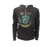 Harry Potter SWEAT A CAPUCHE Hoodie Blason SERPENTARD Maison - 100% Officiel WARNER BROS (XL Extra Large)