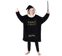 Harry Potter Sweat Plaid Enfant - Pull Plaid Oversize Enfant Ado Fille Garcon (Noir)