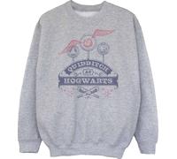 Harry Potter - Sweat-shirt pour filles "Quidditch At Hogwarts" BI1859 (116) (Gris)