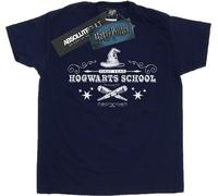 Harry Potter - T-shirt garçon "Hogwarts First Year" BI20224 (128) (Bleu marine)