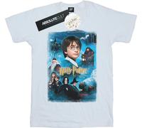 Harry Potter - T-shirt pour filles "Philosopher's Stone" BI21495 (128) (Blanc)