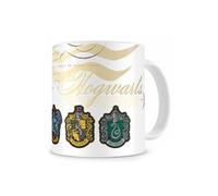 Harry Potter Tasse Boucliers Maisons Poudlard, Céramique, Blanc, 8 Cm