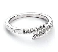 Harry Potter The Carat Shop Bague éclair en argent sterling Taille M, M, Argent sterling, Cristal