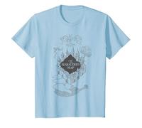 Harry Potter The Marauder's Map T-Shirt, Enfant, Bleu Céleste, 6 Ans