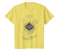 Harry Potter The Marauder's Map T-Shirt, Enfant, Citron, 6 Ans