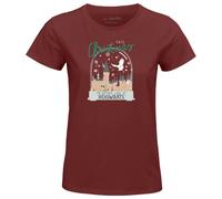 Harry Potter « This Christmas on The Hogwarts Dreams » WOHAPOMTS341 T-Shirt Femme, Burgundy, Taille S
