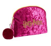 Harry Potter Trousse de maquillage pour femmes et filles - Trousse à crayons double face en velours - Accessoire de voyage, bordeaux, Taille unique, Trousse de maquillage
