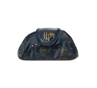 Harry Potter Trousse de Maquillage pour Femmes | Trousse a Maquillage Bleu Marine pour Femme avec Logo Poudlard Imprime sur Toute la Surface | Trousse de Beaute de Voyage pour Adultes et Adolescents