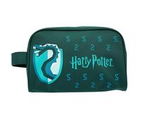 Harry Potter Trousse Toilette Serpentard - Format Voyage Avion - Toilette, Rangement Cosmétique - Anse de Transport - Fermeture Zippée - Accessoire Officiel Poudlard - Cadeau Adulte Enfant