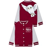 Harry Potter Veste Bomber, Veste Universitaire Hogwarts Pour Filles, Vestes A Manches Longues Hedwige Pour Filles, Rouge 9-10 Ans