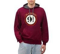 Harry Potter Voie 9 3/4 Train Rouge Sweat À Capuche Contrasté Unisexe