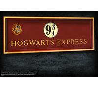 Harry Potter Wandschild, Gleis 9 und 3/4 Express Hogwarts, 56 x 20 cm, edel